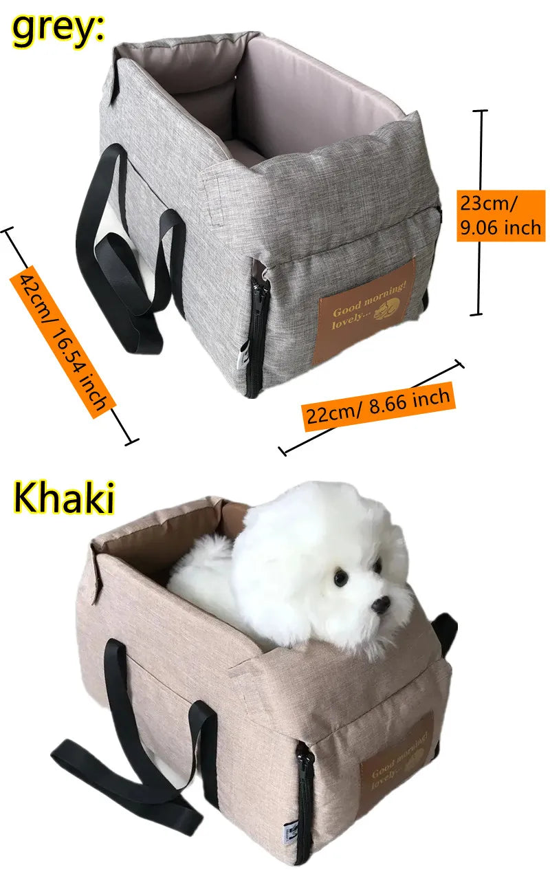 Portable Dog Car Seat Bed – Travel Carrier for Small Pet