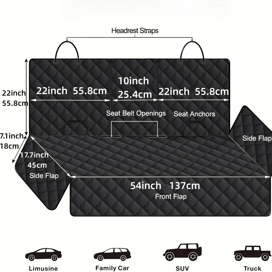 Dog Car Seat Cover – Non-Slip Backseat Protector