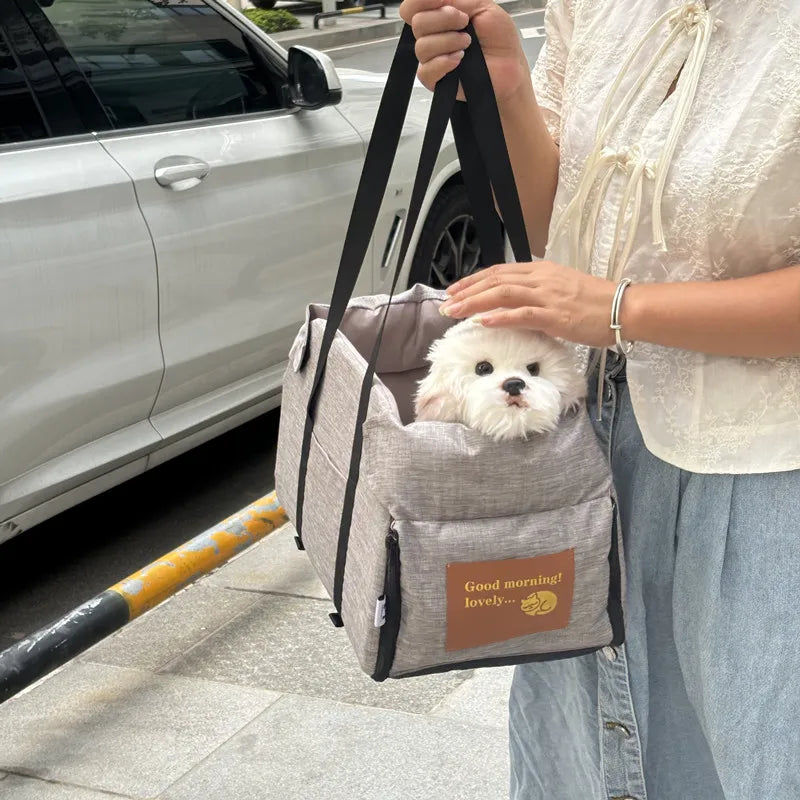 Portable Dog Car Seat Bed – Travel Carrier for Small Pet