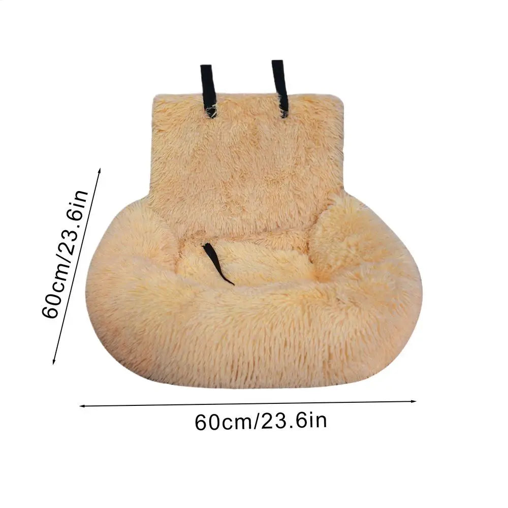 60x60cm Dog Car Seat – Non-Slip & Detachable Travel Bed