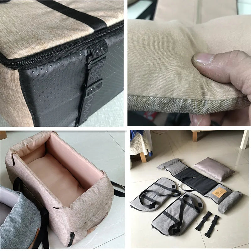 Portable Dog Car Seat Bed – Travel Carrier for Small Pet