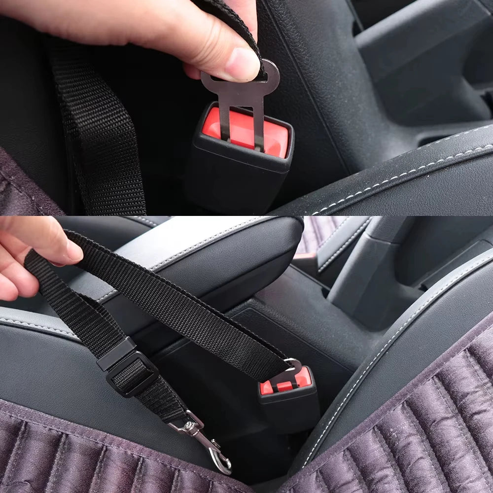Adjustable Dog Car Seatbelt – Safety Harness for Dogs