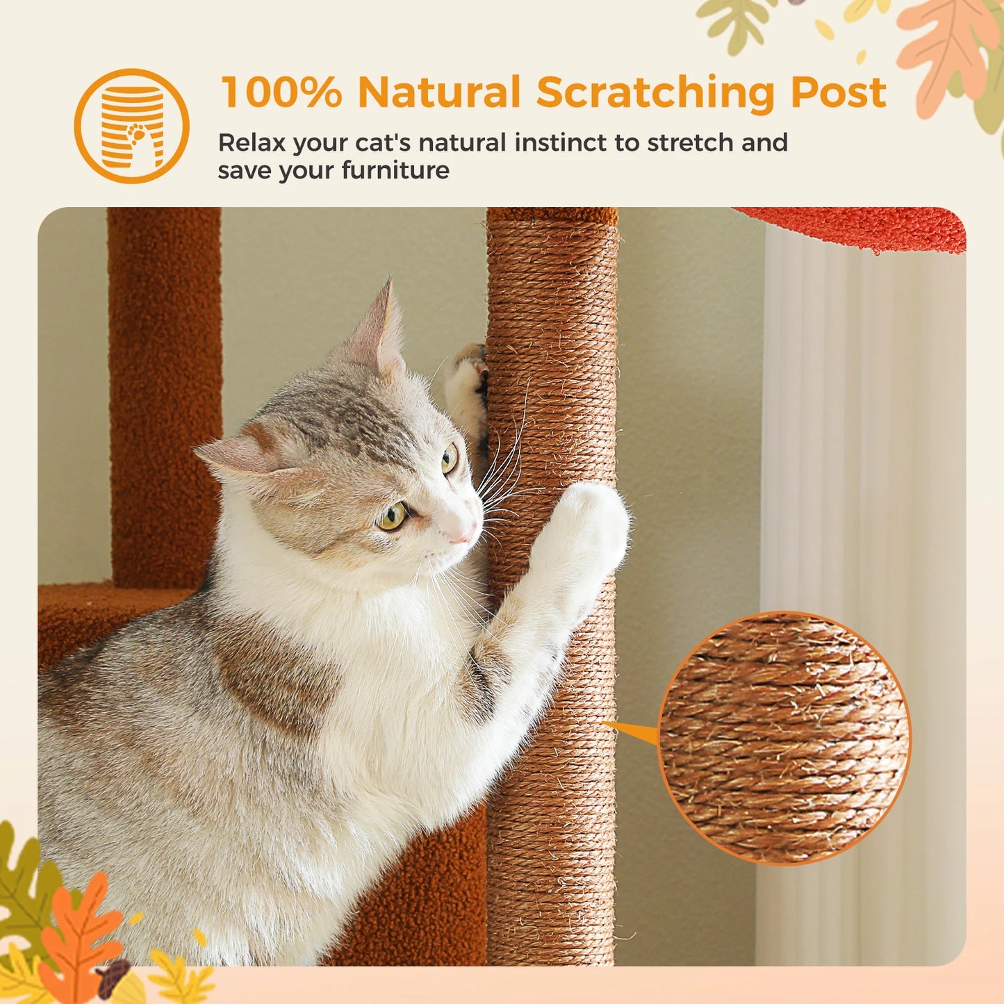 Adjustable Cat Tree with Scratching Posts & Hammock