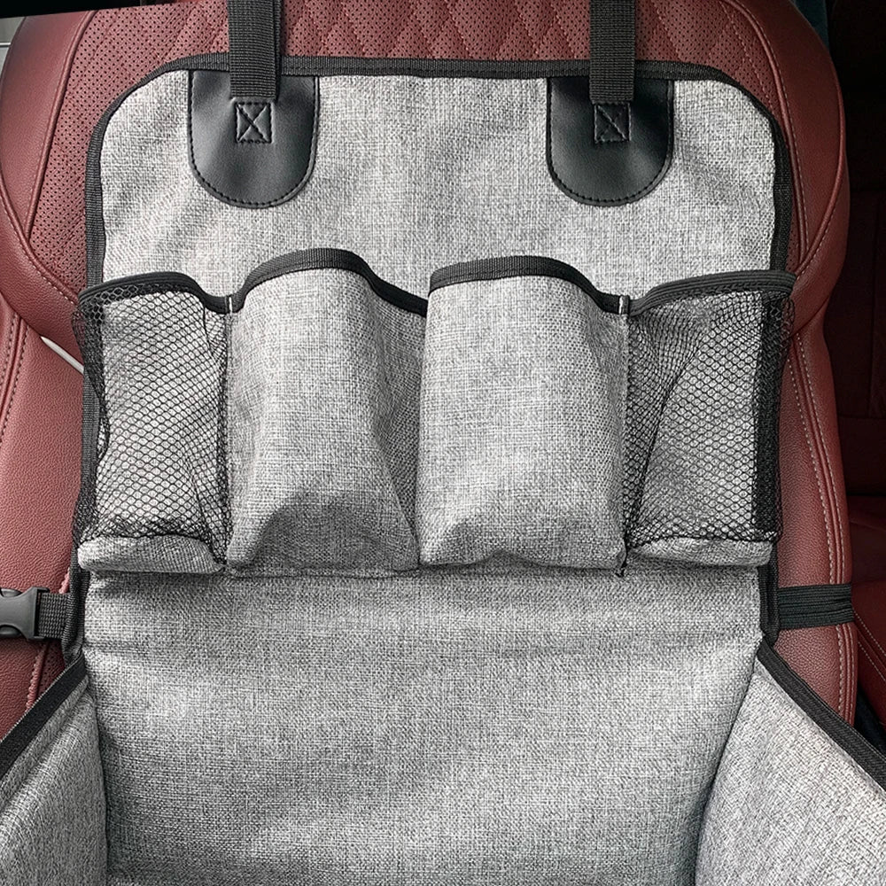 Dog Car Booster Seat – Front Seat with Storage Pockets