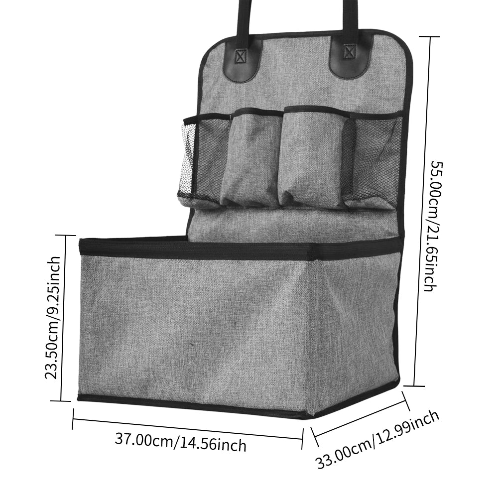 Dog Car Booster Seat – Front Seat with Storage Pockets