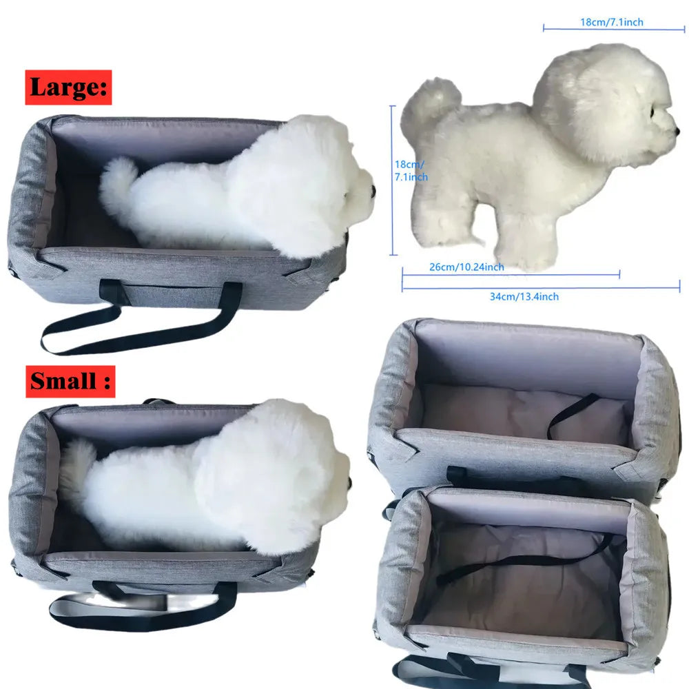 Portable Dog Car Seat Bed – Travel Carrier for Small Pet