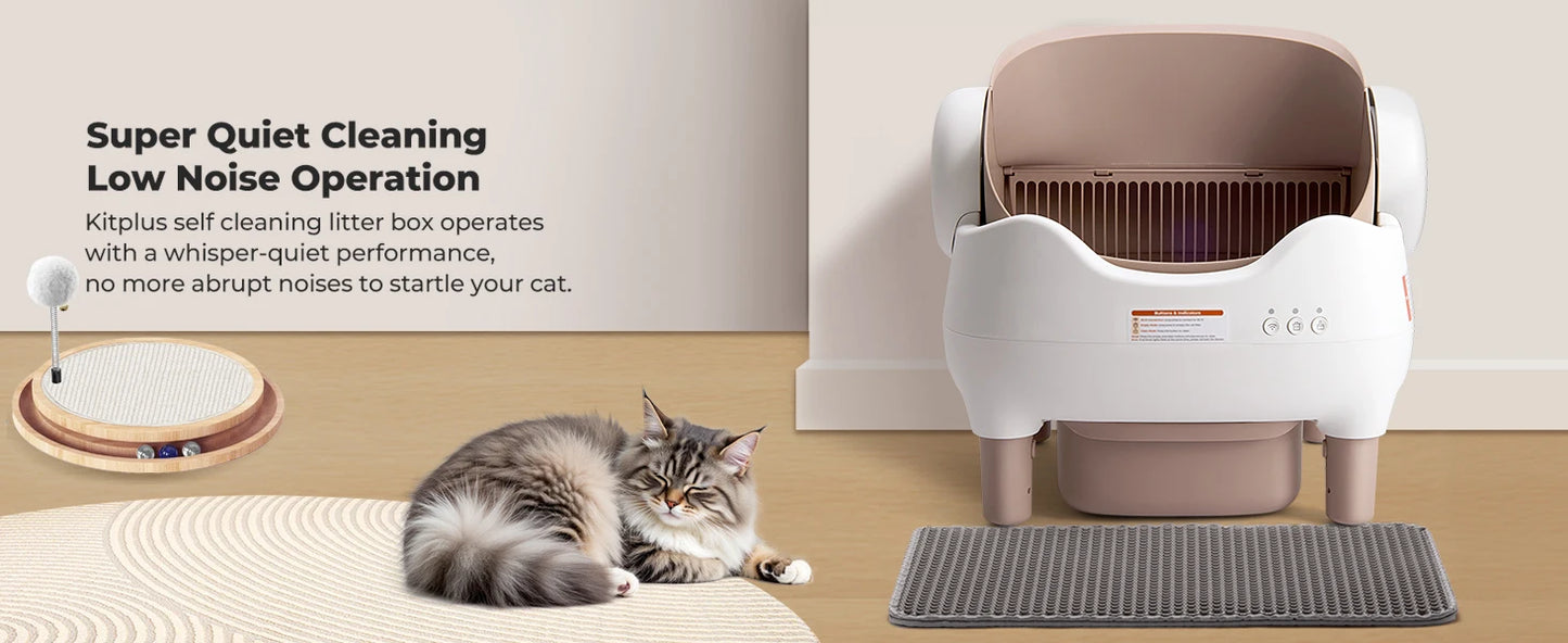 Self-Cleaning Automatic Cat Litter Box – App Control, Odor-Free