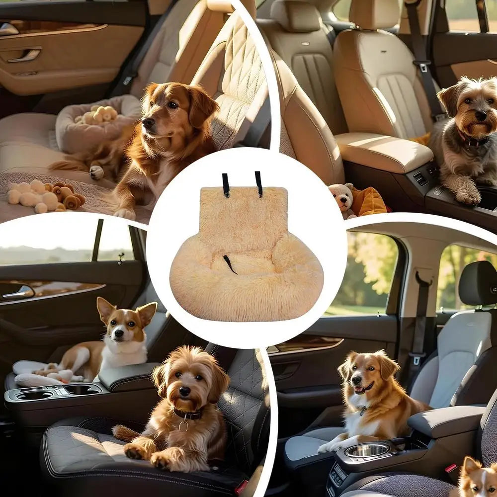 60x60cm Dog Car Seat – Non-Slip & Detachable Travel Bed
