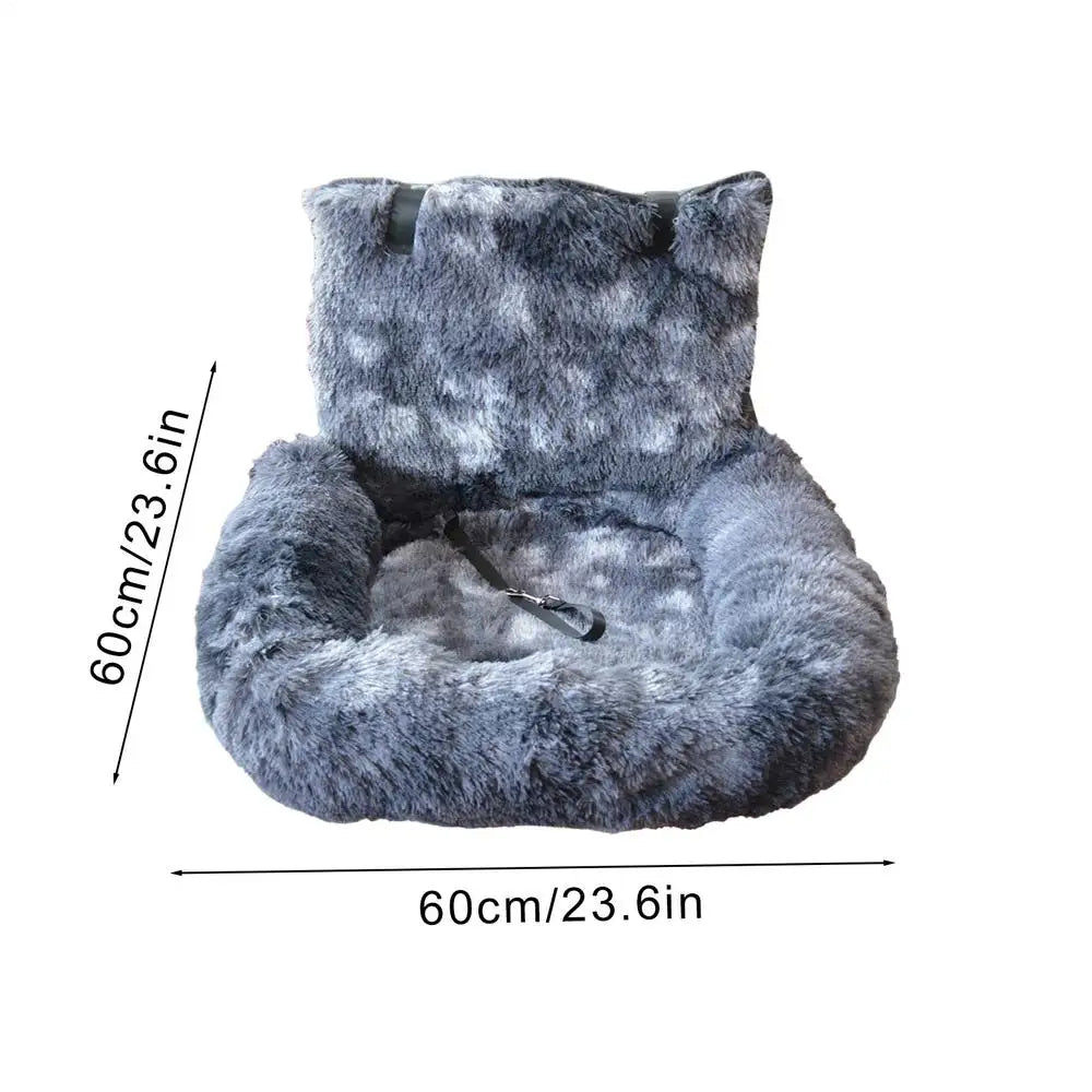 60x60cm Dog Car Seat – Non-Slip & Detachable Travel Bed