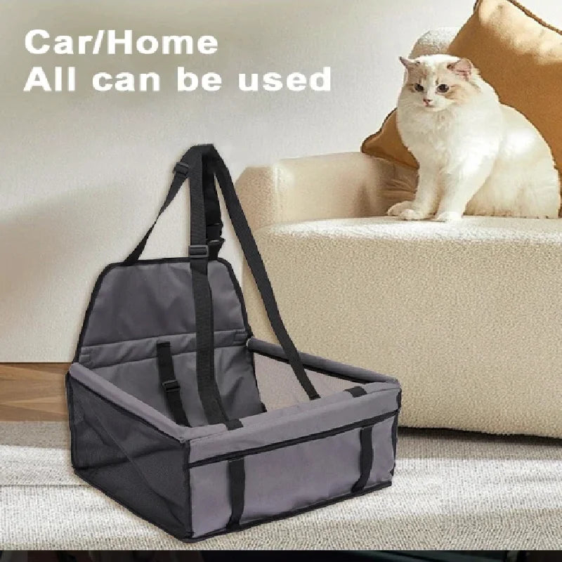 Dog Car Booster Seat – Scratch-Proof & Foldable Travel Bed