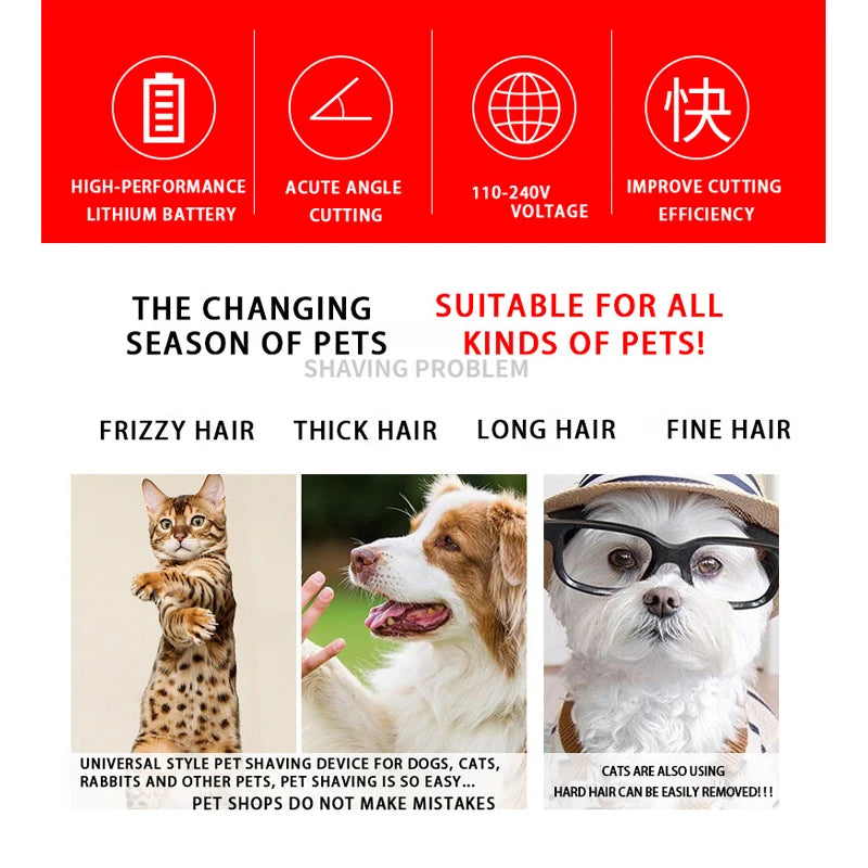 Electric Pet Grooming Kit – Dog & Cat Hair Trimmer