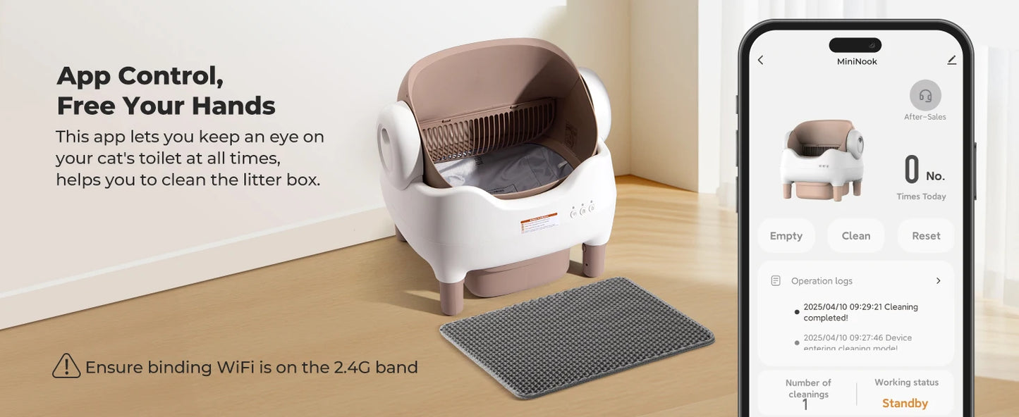 Self-Cleaning Automatic Cat Litter Box – App Control, Odor-Free