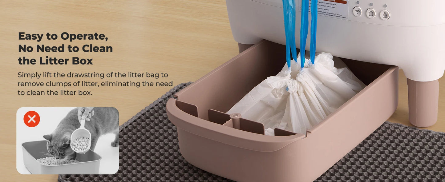 Self-Cleaning Automatic Cat Litter Box – App Control, Odor-Free