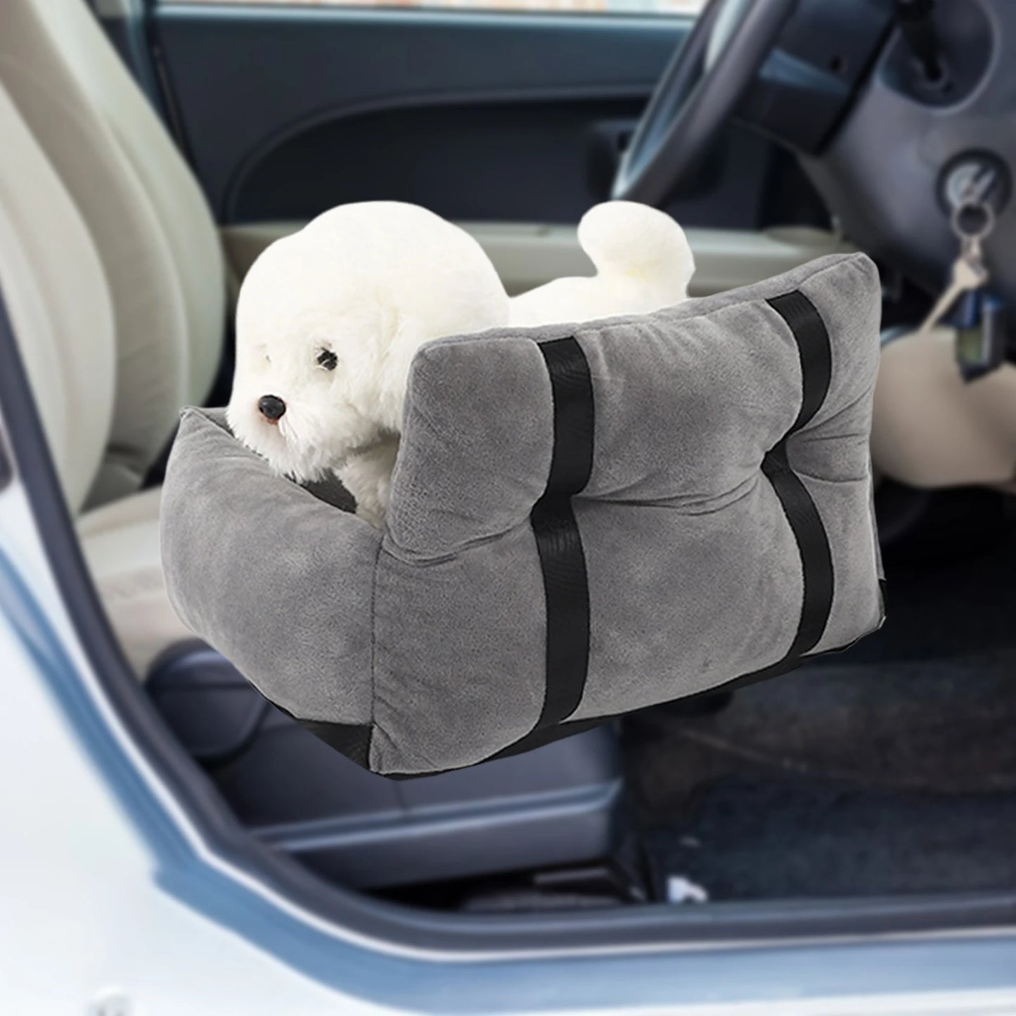 Dog & Cat Car Seat – Adjustable Non-Slip Travel Bed