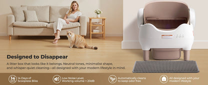 Self-Cleaning Automatic Cat Litter Box – App Control, Odor-Free