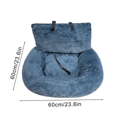 60x60cm Dog Car Seat – Non-Slip & Detachable Travel Bed