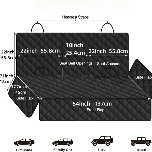 Dog Car Seat Cover – Non-Slip Backseat Protector