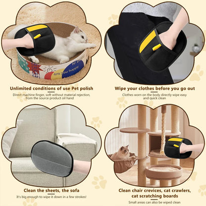 Pet Hair Removal Gloves – Double-Sided Fur Brush