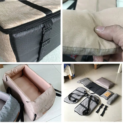 Portable Dog Car Seat Bed – Travel Carrier for Small Pet
