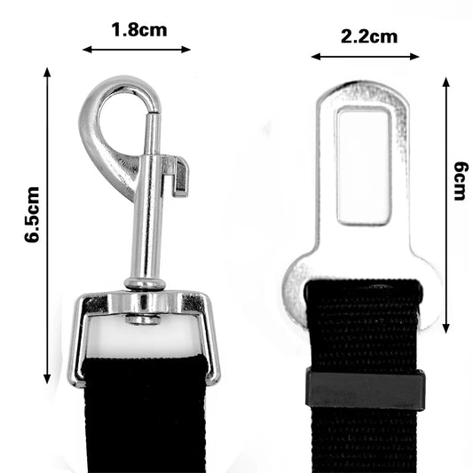 Adjustable Dog Car Seatbelt – Safety Harness for Dogs