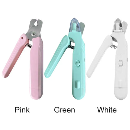 2-in-1 Electric Pet Nail Clippers with LED Light