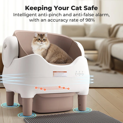 Self-Cleaning Automatic Cat Litter Box – App Control, Odor-Free