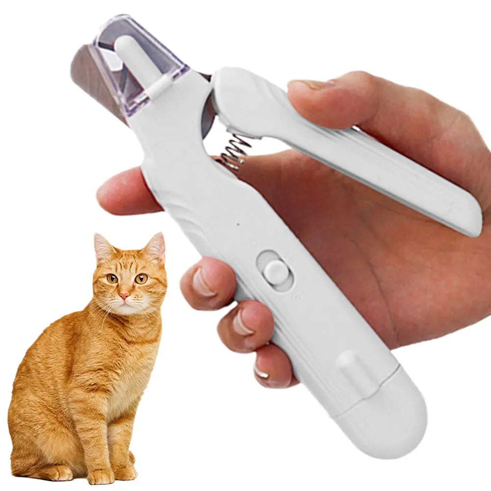 2-in-1 Electric Pet Nail Clippers with LED Light